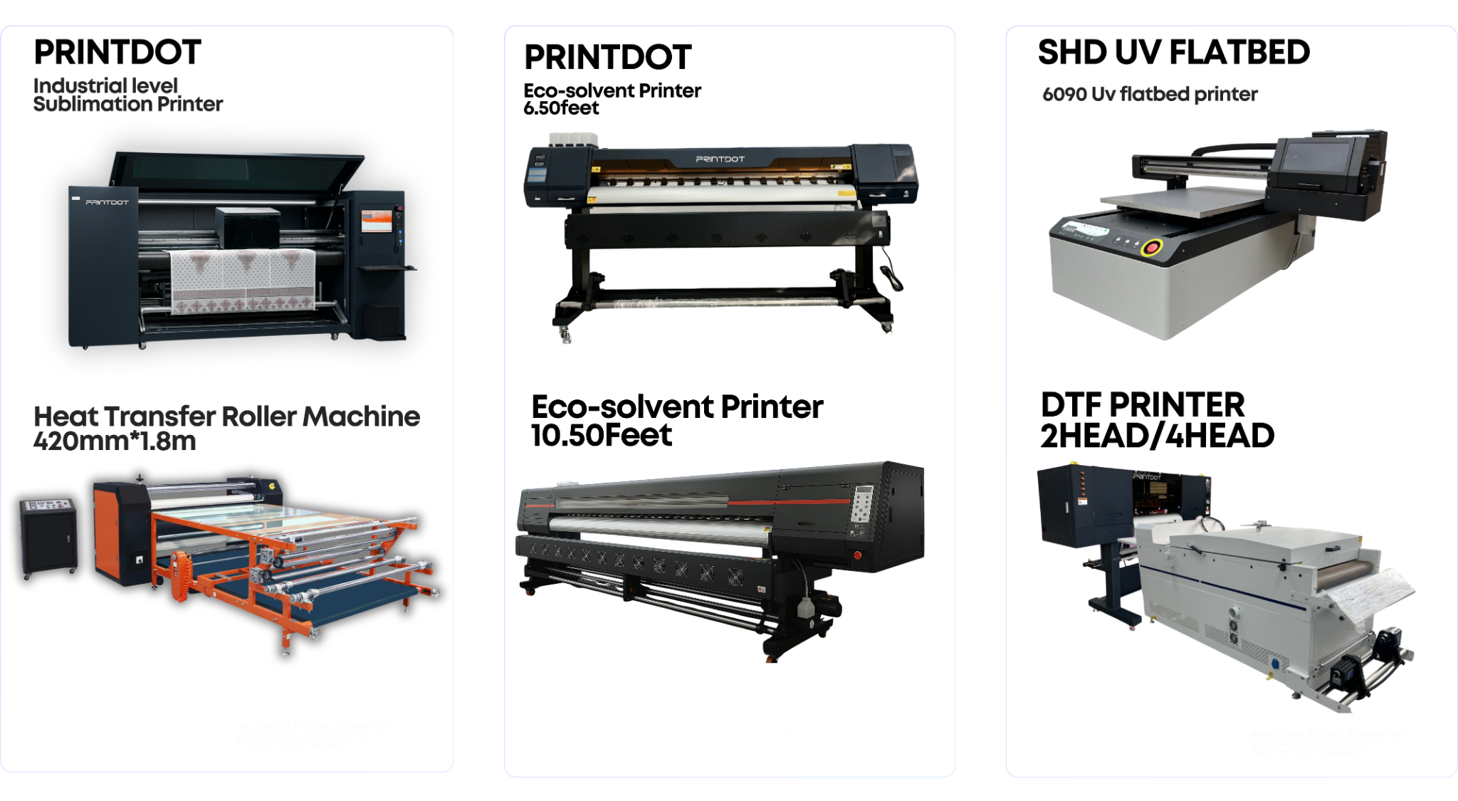 Industrial printing machine portfolio
